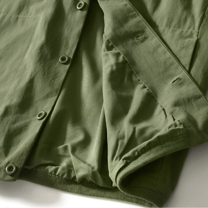 Camicia da uomo in cotone con maniche lunghe e bottoni, modello Buddha Stones Fall Solid, con tasche - image 26