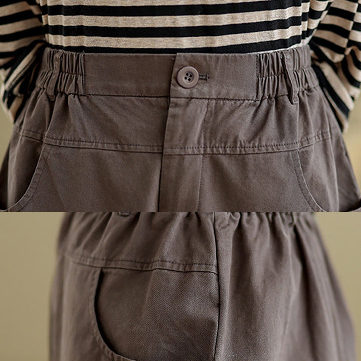 Pantaloni harem da donna in cotone e poliestere con tasche, modello Buddha Stones, casual, lunghezza 7-8, bottoni - image 7