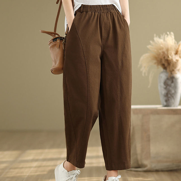 Pantaloni harem da donna in poliestere con elastico in vita e tasche, stile casual , Buddha Stones - Siena - US8-10, UK/AU12-14, EU40-42 (2XL) - image 15