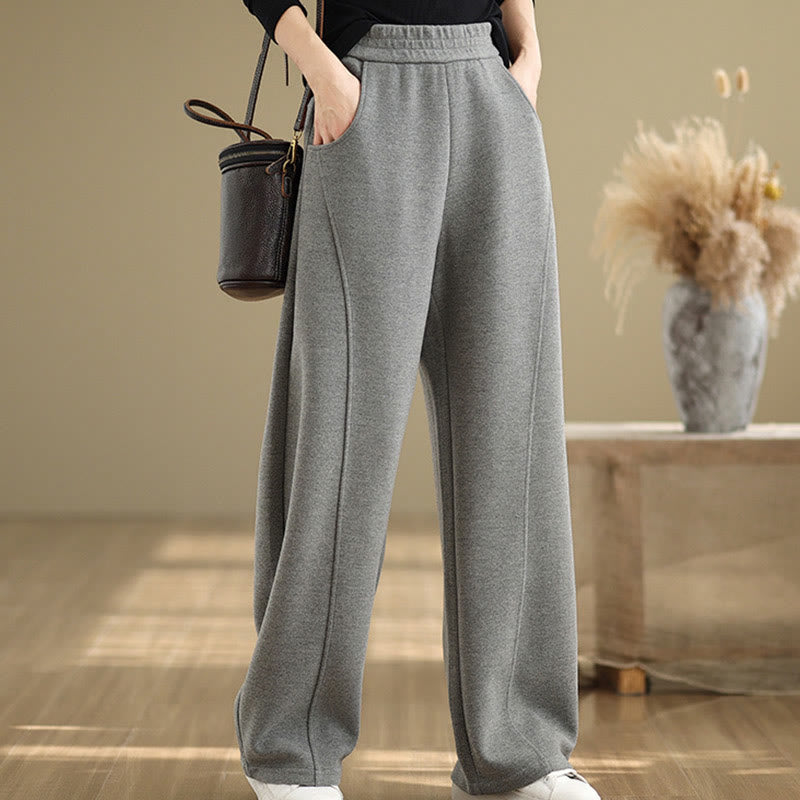Pantaloni da donna casual in poliestere con gamba dritta e tasche , Buddha Stones - image 7