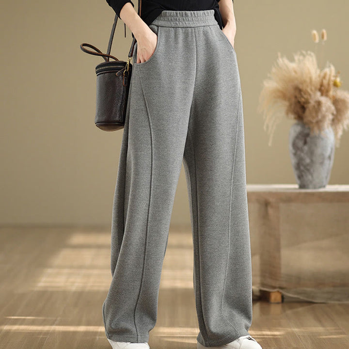 Pantaloni da donna casual in poliestere con gamba dritta e tasche , Buddha Stones - image 7