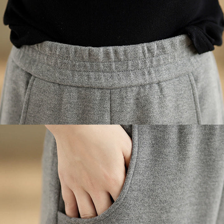 Pantaloni da donna casual in poliestere con gamba dritta e tasche , Buddha Stones - image 12