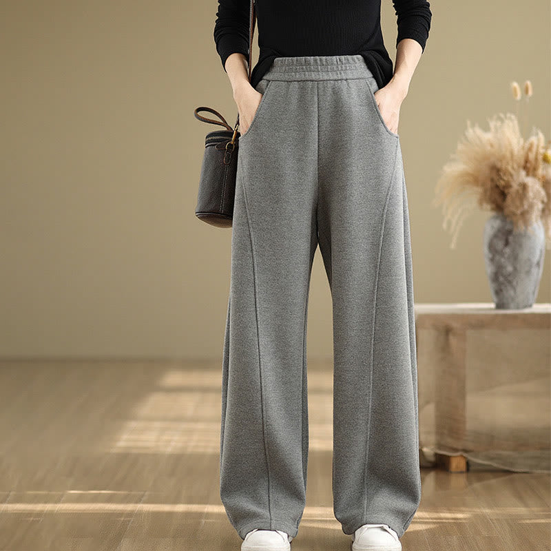 Pantaloni da donna casual in poliestere con gamba dritta e tasche , Buddha Stones - Grigio scuro - US8-10, UK/AU12-14, EU40-42 (2XL) - image 6