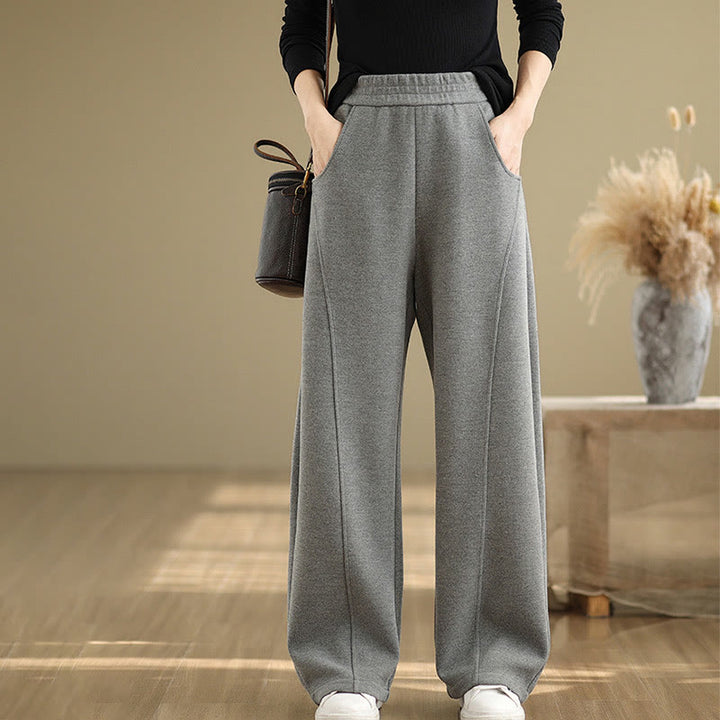 Pantaloni da donna casual in poliestere con gamba dritta e tasche , Buddha Stones - Grigio scuro - US8-10, UK/AU12-14, EU40-42 (2XL) - image 6