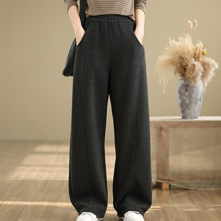 Pantaloni da donna casual in poliestere con gamba dritta e tasche , Buddha Stones - image 4