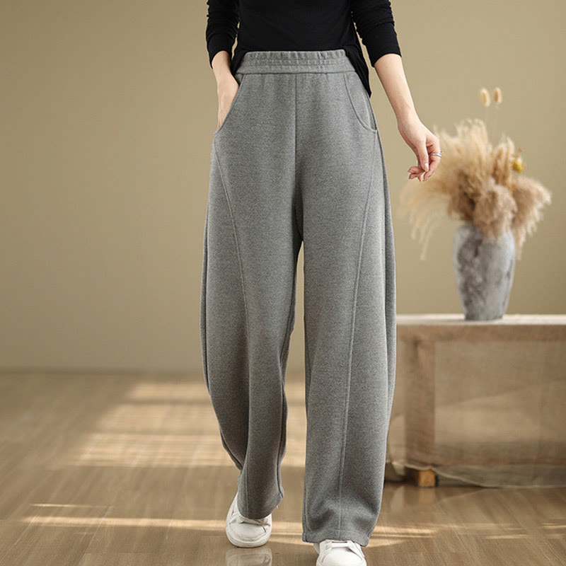 Pantaloni da donna casual in poliestere con gamba dritta e tasche , Buddha Stones - image 8