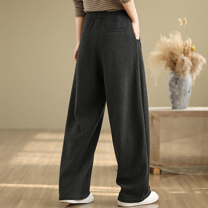 Pantaloni da donna casual in poliestere con gamba dritta e tasche , Buddha Stones - image 2