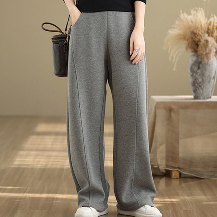 Pantaloni da donna casual in poliestere con gamba dritta e tasche , Buddha Stones - image 9