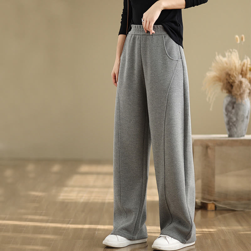 Pantaloni da donna casual in poliestere con gamba dritta e tasche , Buddha Stones - image 10