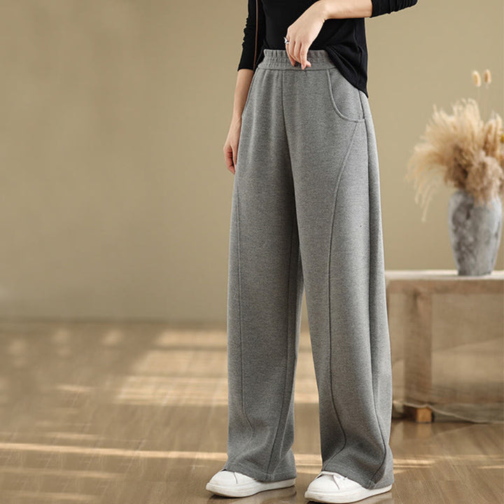 Pantaloni da donna casual in poliestere con gamba dritta e tasche , Buddha Stones - image 10