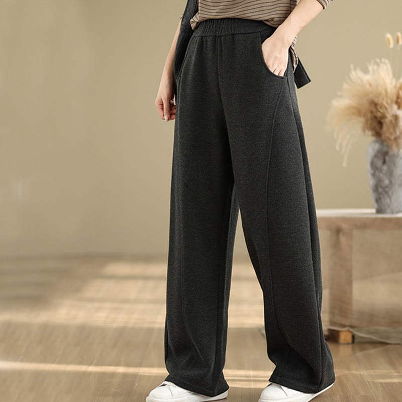 Pantaloni da donna casual in poliestere con gamba dritta e tasche , Buddha Stones - image 3