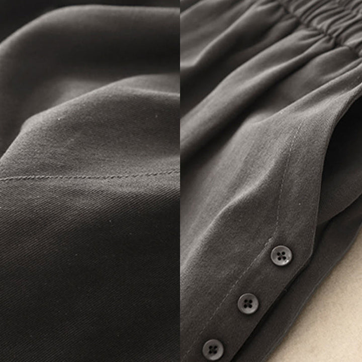 Pantaloni casual da donna in cotone e poliestere con bottoni automatici e tasche Buddha Stones - image 12