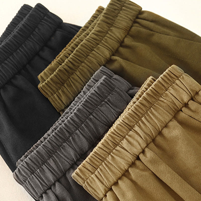 Pantaloni casual da donna in cotone e poliestere con bottoni automatici e tasche Buddha Stones - image 15