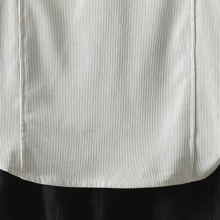 Camicia da donna a maniche lunghe in velluto a coste di cotone con bottoni semplici Buddha Stones Commute - image 15