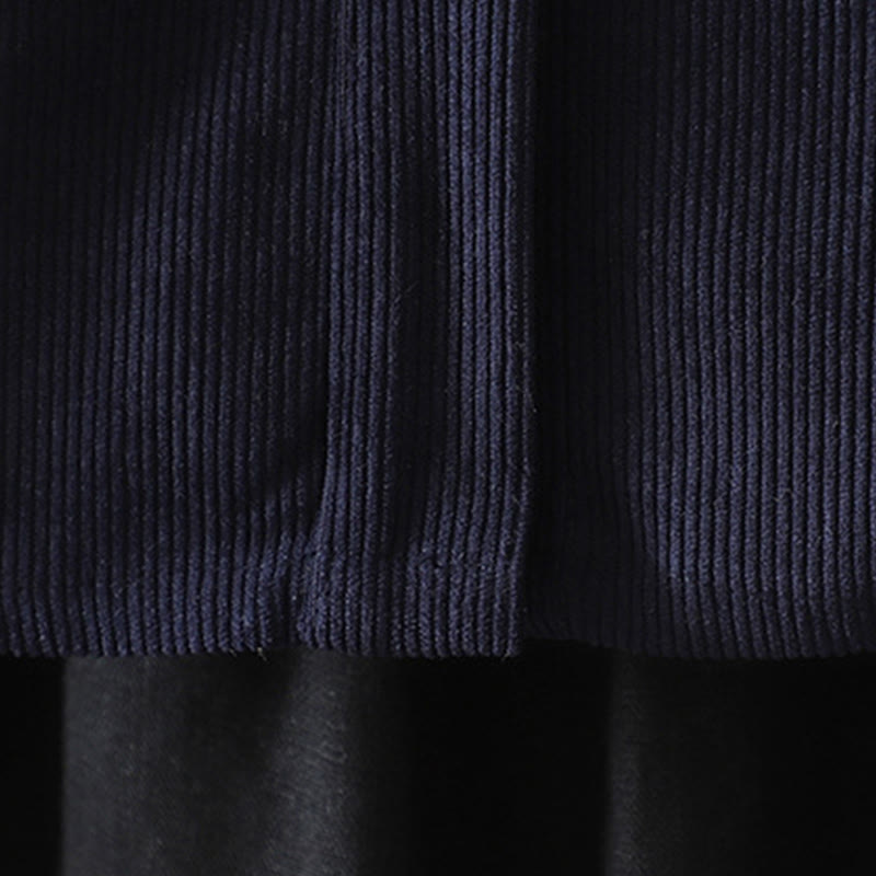 Camicia da donna a maniche lunghe in velluto a coste di cotone con bottoni semplici Buddha Stones Commute - image 5