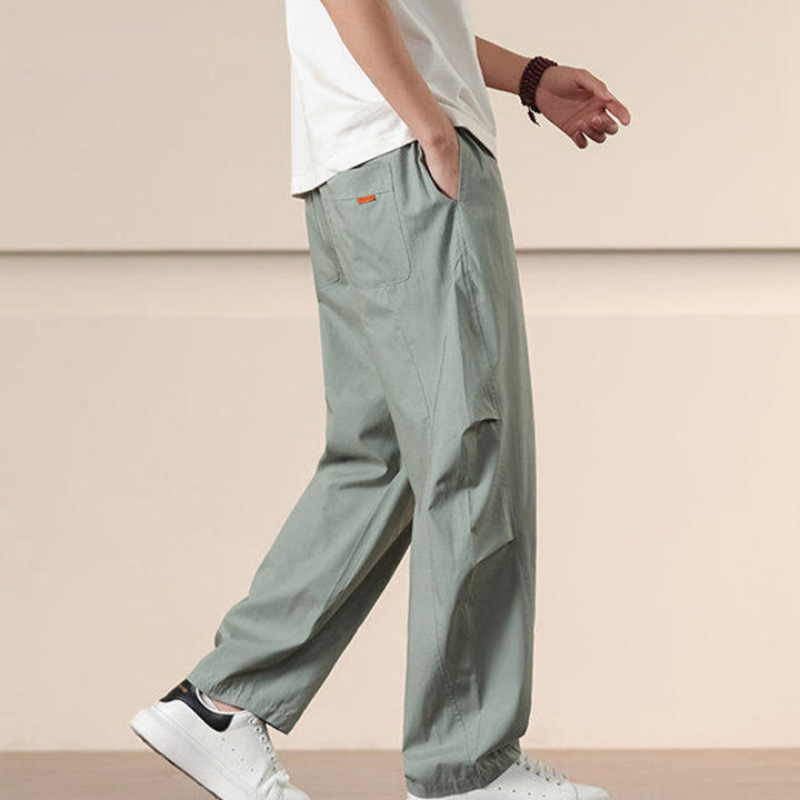 Pantaloni harem da uomo con coulisse e tasche Buddha Stones Commute Spring tinta unita - image 20