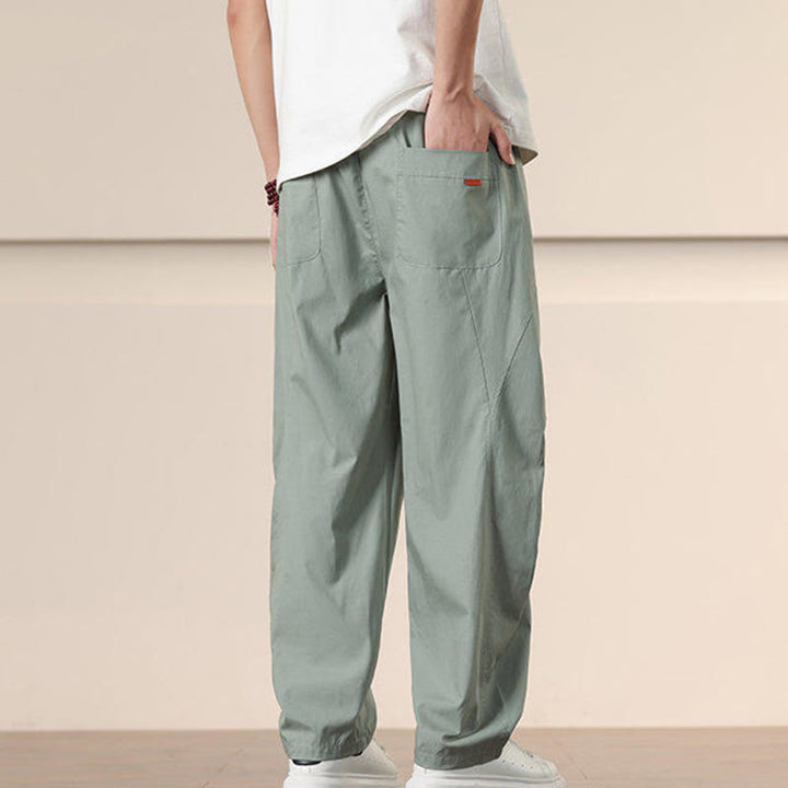 Pantaloni harem da uomo con coulisse e tasche Buddha Stones Commute Spring tinta unita - image 24