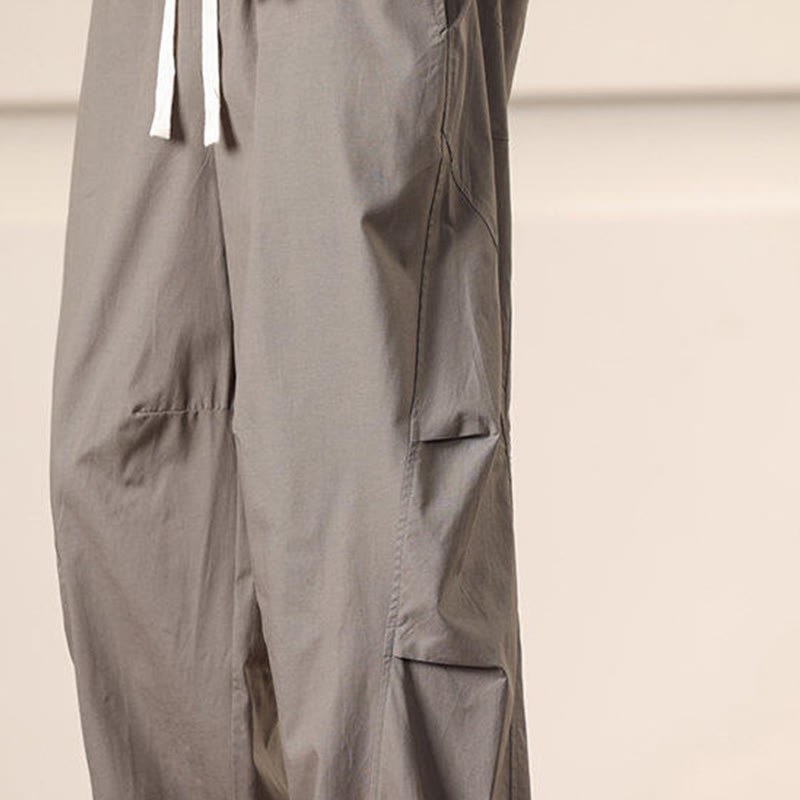 Pantaloni harem da uomo con coulisse e tasche Buddha Stones Commute Spring tinta unita - image 36