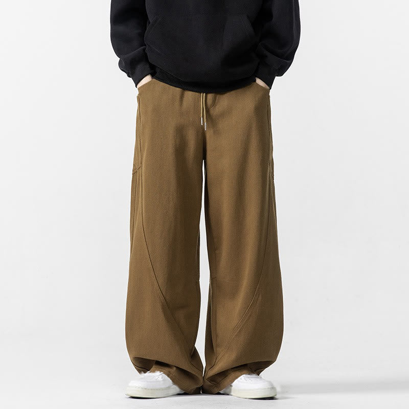 Pantaloni da uomo in cotone con coulisse e tasche, Buddha Stones Fall Pure Color - DarkGoldenrod - US/UK/AU46, EU56 (5XL) - image 16