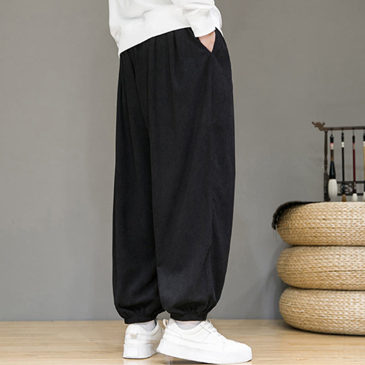 Pantaloni da uomo Buddha Stones Commute Plain, con fodera in pile termico e tasche, alla caviglia - image 10