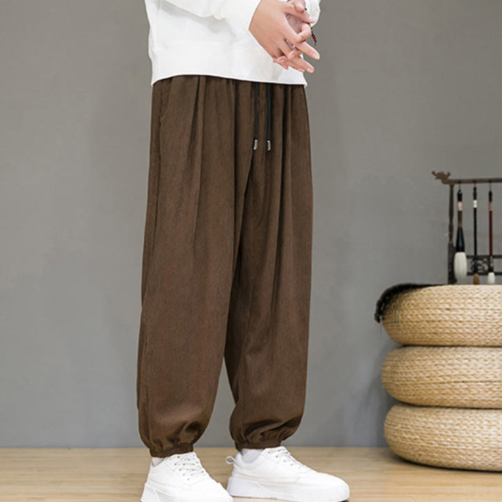 Pantaloni da uomo Buddha Stones Commute Plain, con fodera in pile termico e tasche, alla caviglia - image 20