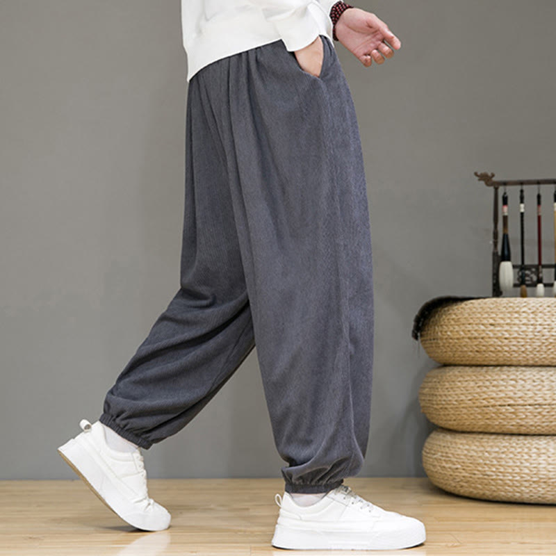 Pantaloni da uomo Buddha Stones Commute Plain, con fodera in pile termico e tasche, alla caviglia - image 6