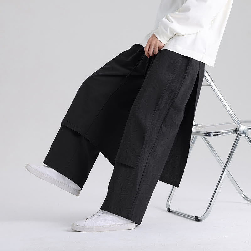 Pantaloni da uomo in cotone con tasche e motivo patchwork semplice Buddha Stones - image 16