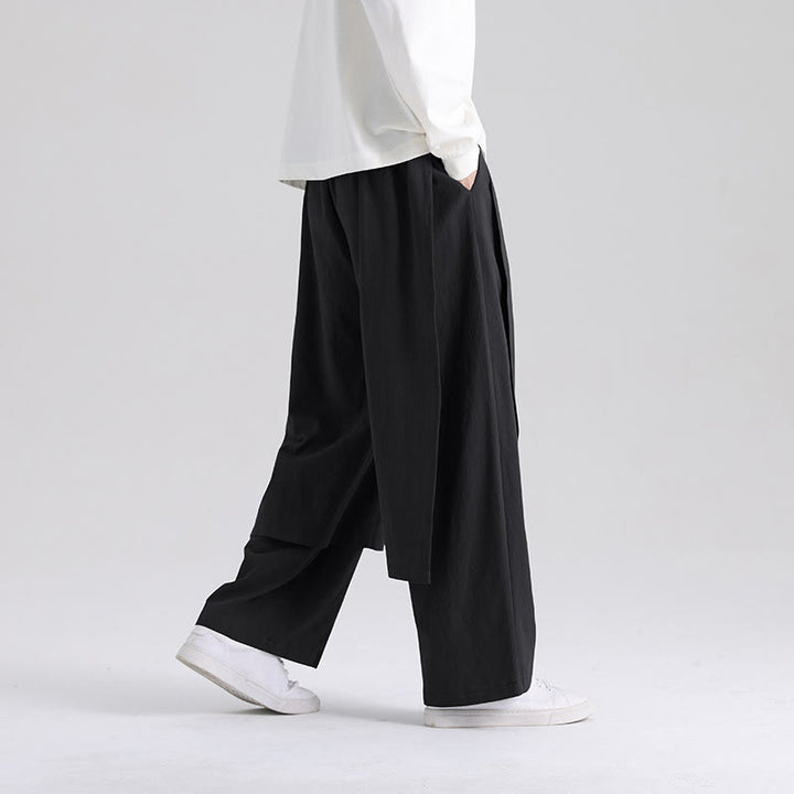 Pantaloni da uomo in cotone con tasche e motivo patchwork semplice Buddha Stones - image 12
