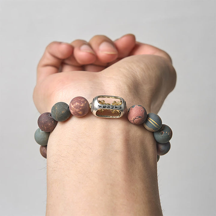 Buddha Stones energetico Om Mani Padme Hum in diaspro Picasso naturale Buddha Stones - image 3