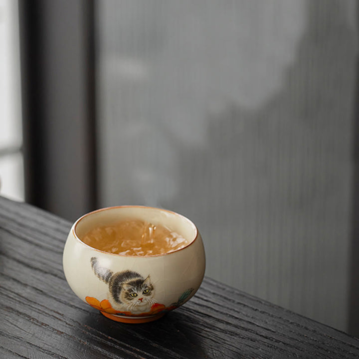 Tazza da tè Kung Fu con gatto cachi e Buddha Stones - image 5