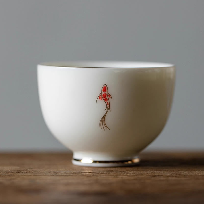 Tazza da tè Buddha Stones e pesce Koi, tazza da tè Kung Fu - image 1