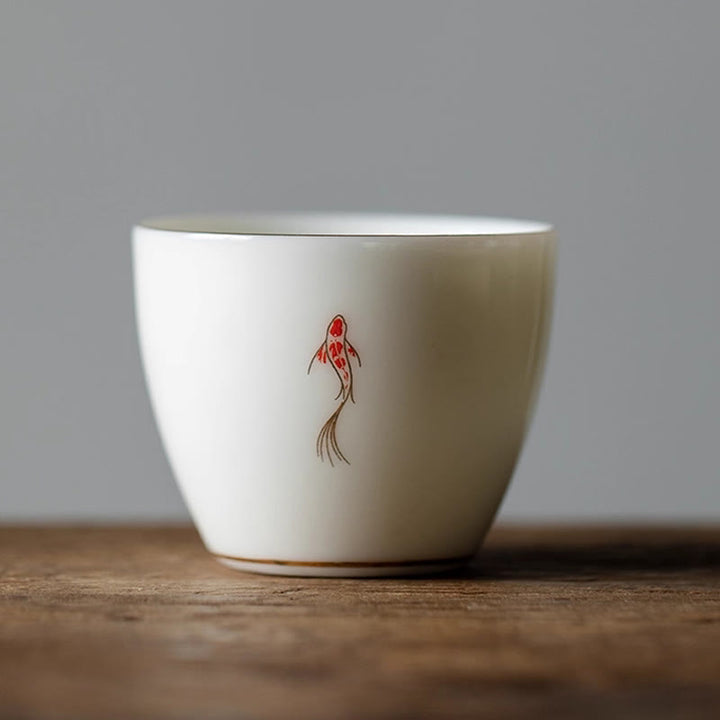 Tazza da tè Buddha Stones e pesce Koi, tazza da tè Kung Fu - Pesce Koi 5,6 cm * 4,7 cm * 50 ml - image 13