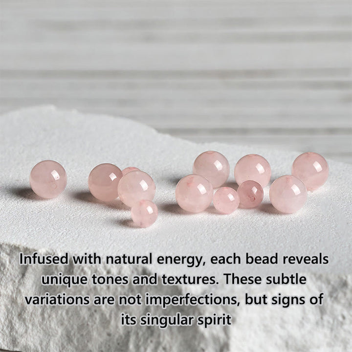 Braccialetto rilassante in cristallo rosa naturale con design a loto in argento sterling 925 Buddha Stones - image 14