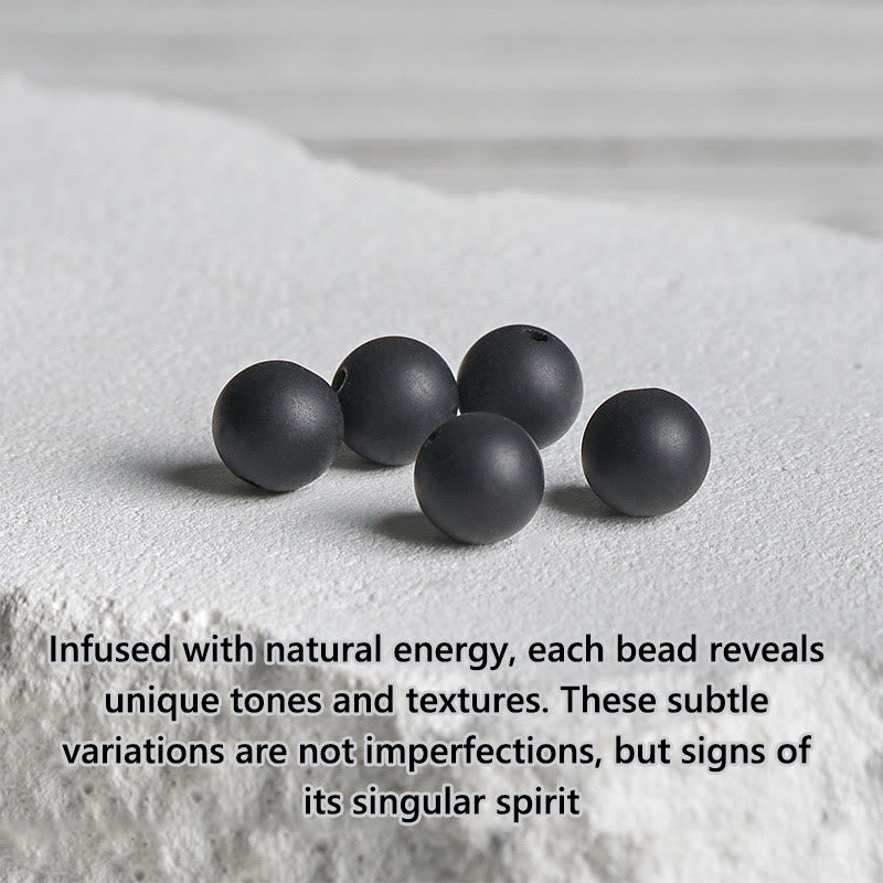 Bracciale Buddha Stones in onice nero satinato naturale con diaspro dipinto - image 6