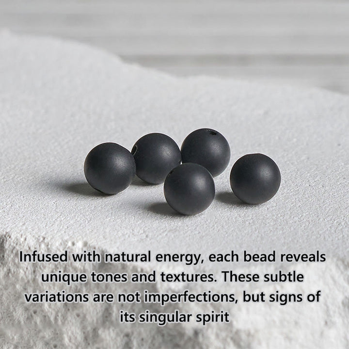 Bracciale Buddha Stones in onice nero satinato naturale con diaspro dipinto - image 6