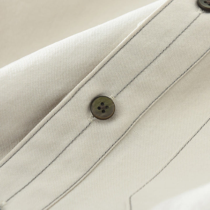 Camicia da uomo a maniche lunghe con bottoni Buddha Stones Commute e tasca - image 8