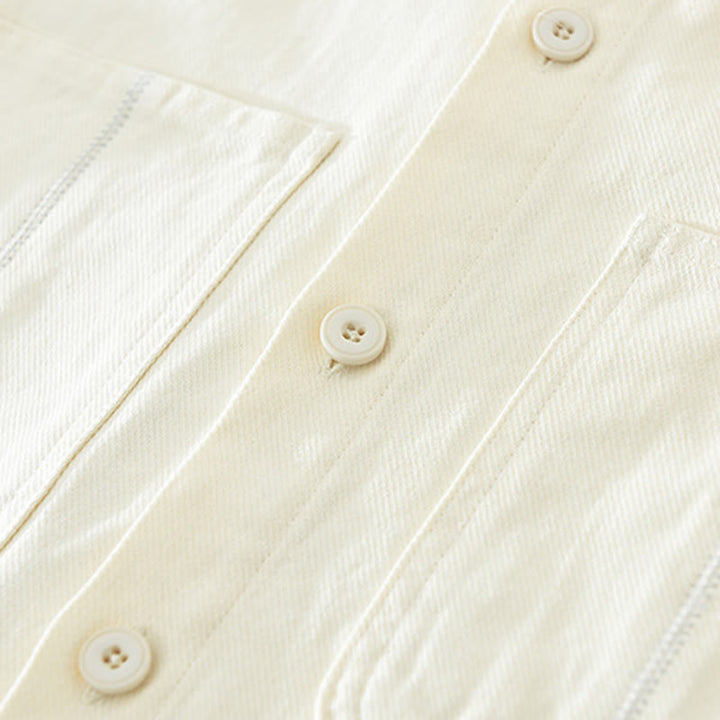 Camicia da uomo a maniche lunghe con bottoni Buddha Stones Spring Commute, in cotone, con tasche - image 6