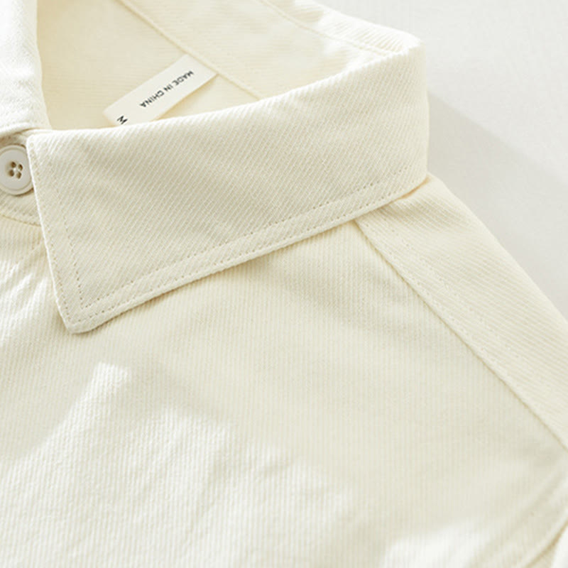 Camicia da uomo a maniche lunghe con bottoni Buddha Stones Spring Commute, in cotone, con tasche - image 4