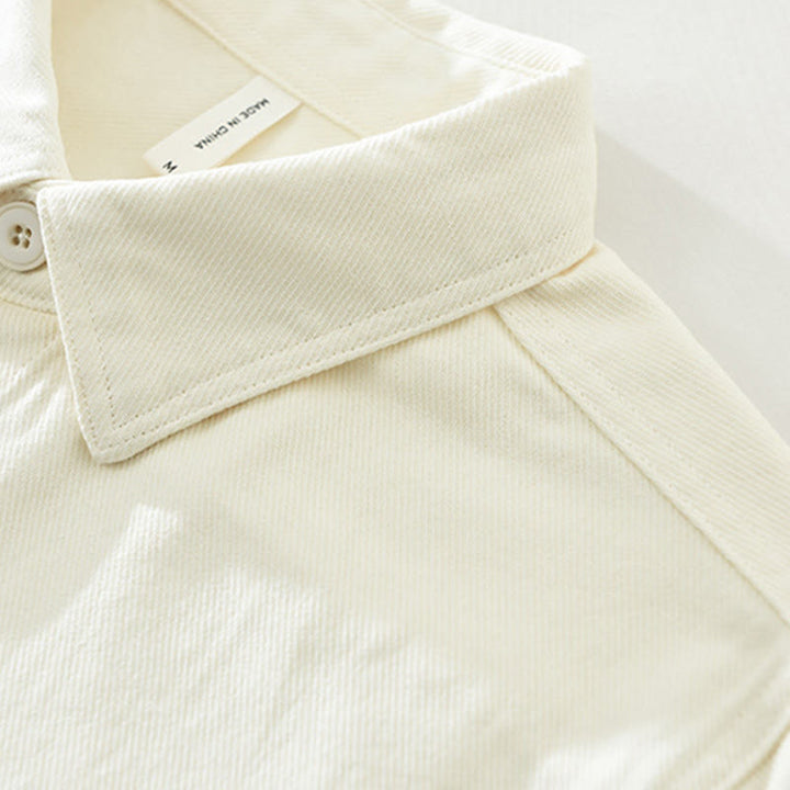 Camicia da uomo a maniche lunghe con bottoni Buddha Stones Spring Commute, in cotone, con tasche - image 4