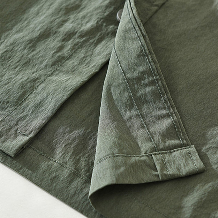 Camicia da uomo con tasche, maniche lunghe e bottoni, design semplice, motivo Buddha Stones Daily - image 11