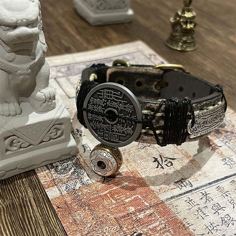 Buddha Stones, monete dei cinque imperatori, fantasmi di montagna, spendi soldi, fortuna, cinturino in pelle per orologio, braccialetto  - image 1