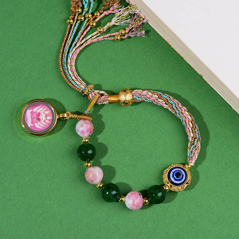 Braccialetto con corda Thangka , Buddha Stones, malocchio tibetano, volpe a nove code, allontana gli spiriti maligni - image 1