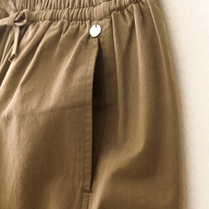 Pantaloni harem da donna in cotone con tasche, lunghezza 7-8, modello Buddha Stones - image 2