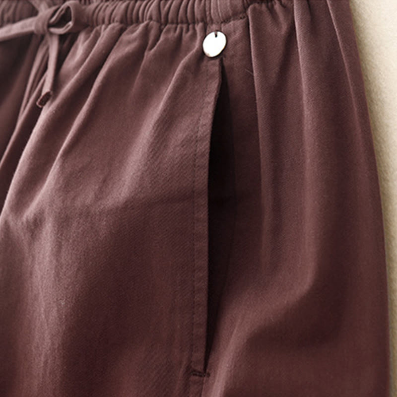 Pantaloni harem da donna in cotone con tasche, lunghezza 7-8, modello Buddha Stones - image 10
