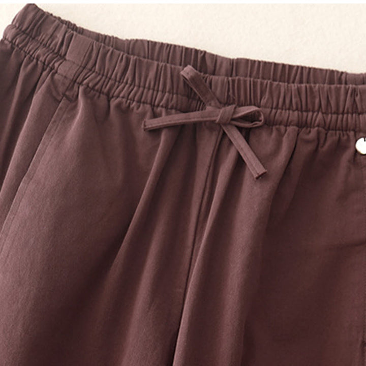 Pantaloni harem da donna in cotone con tasche, lunghezza 7-8, modello Buddha Stones - image 12