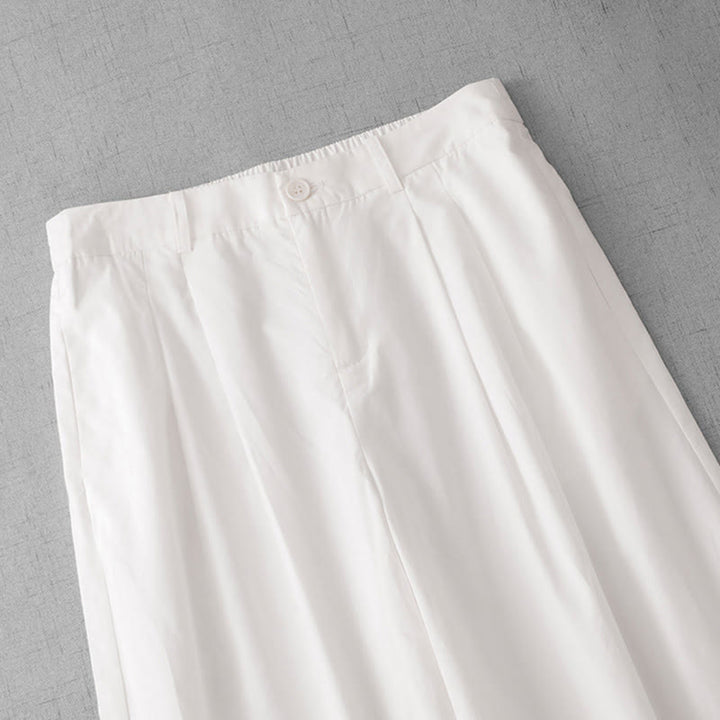 Pantaloni larghi da donna Buddha Stones, casual, in poliestere tinta unita, con tasche, lunghezza 7-8 - image 11