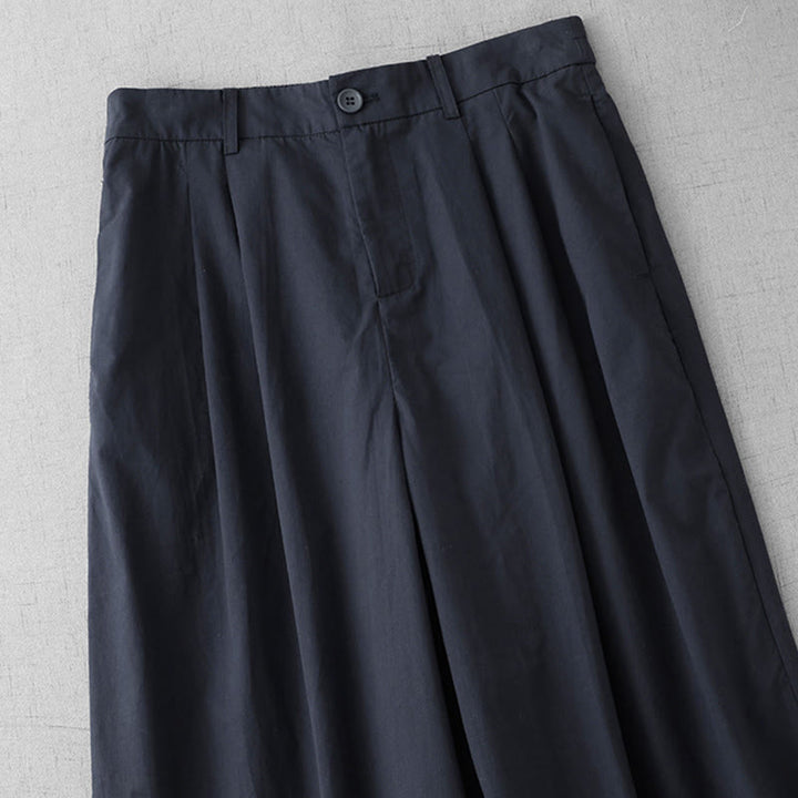 Pantaloni larghi da donna Buddha Stones, casual, in poliestere tinta unita, con tasche, lunghezza 7-8 - image 13