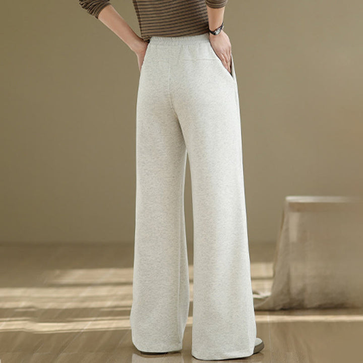 Buddha Stones Pantaloni larghi da donna in cotone casual con tasche - image 1