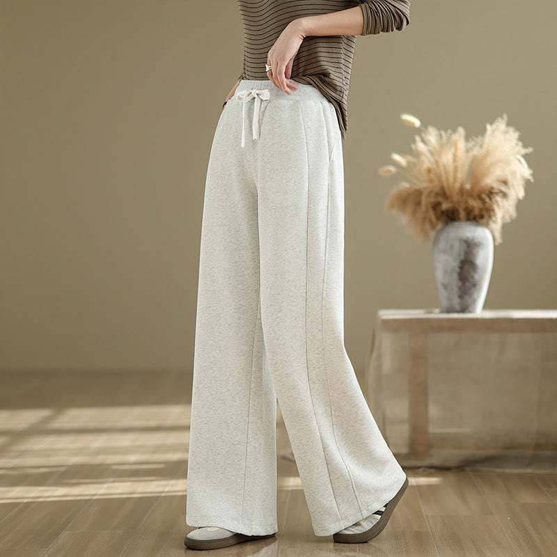 Buddha Stones Pantaloni larghi da donna in cotone casual con tasche - image 4