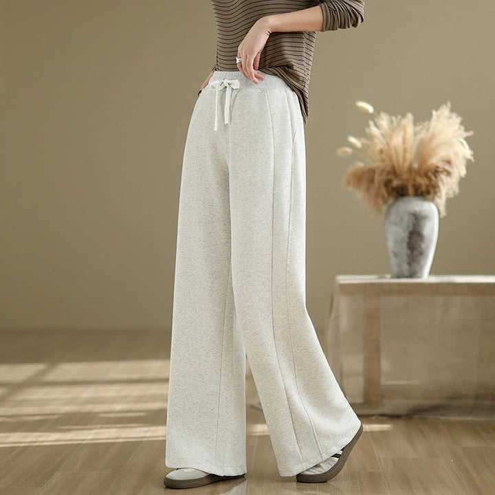 Buddha Stones Pantaloni larghi da donna in cotone casual con tasche - image 4
